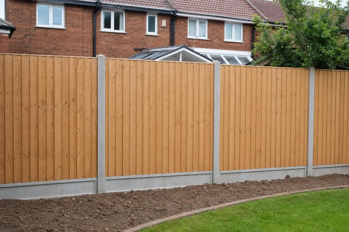Closeboard wooden fencing installed in Leicester