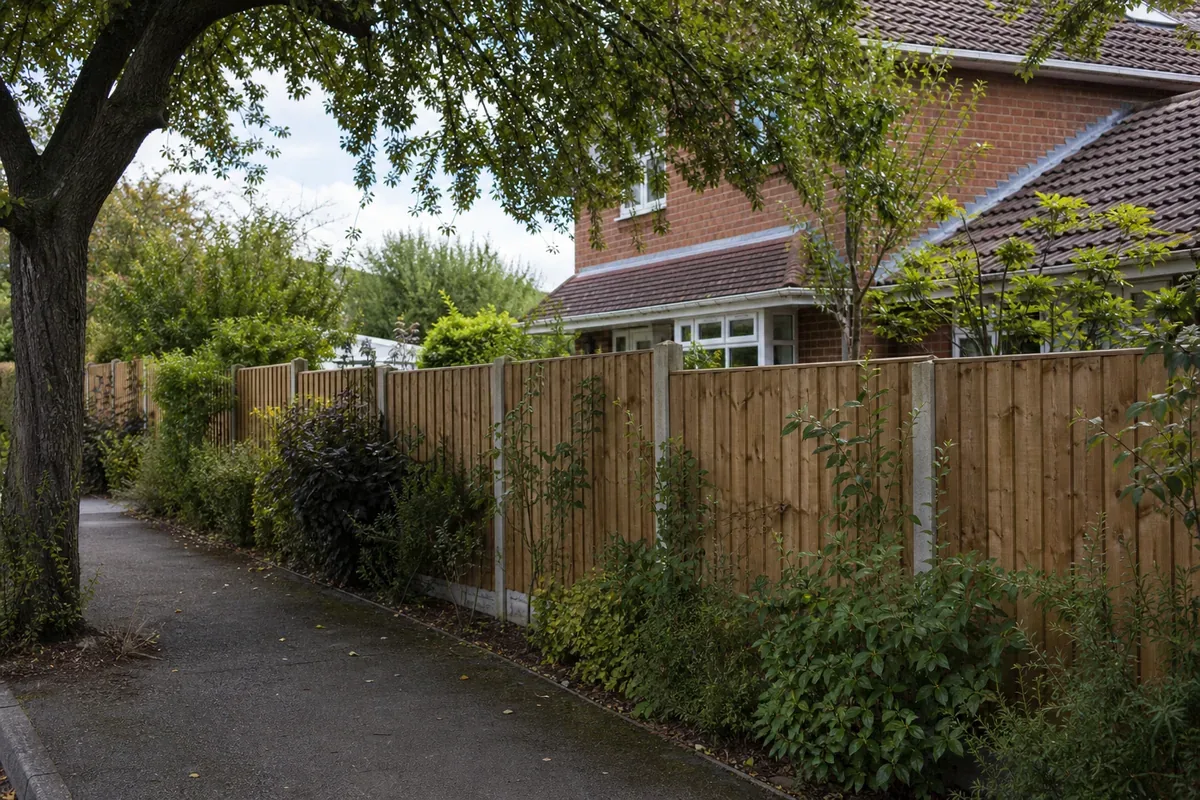 Garden fencing in Oadby, Leicestershire